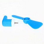 Wholesale iPhone Lighting Portable Cell Phone Mini Electric Cooling Fan (Blue)